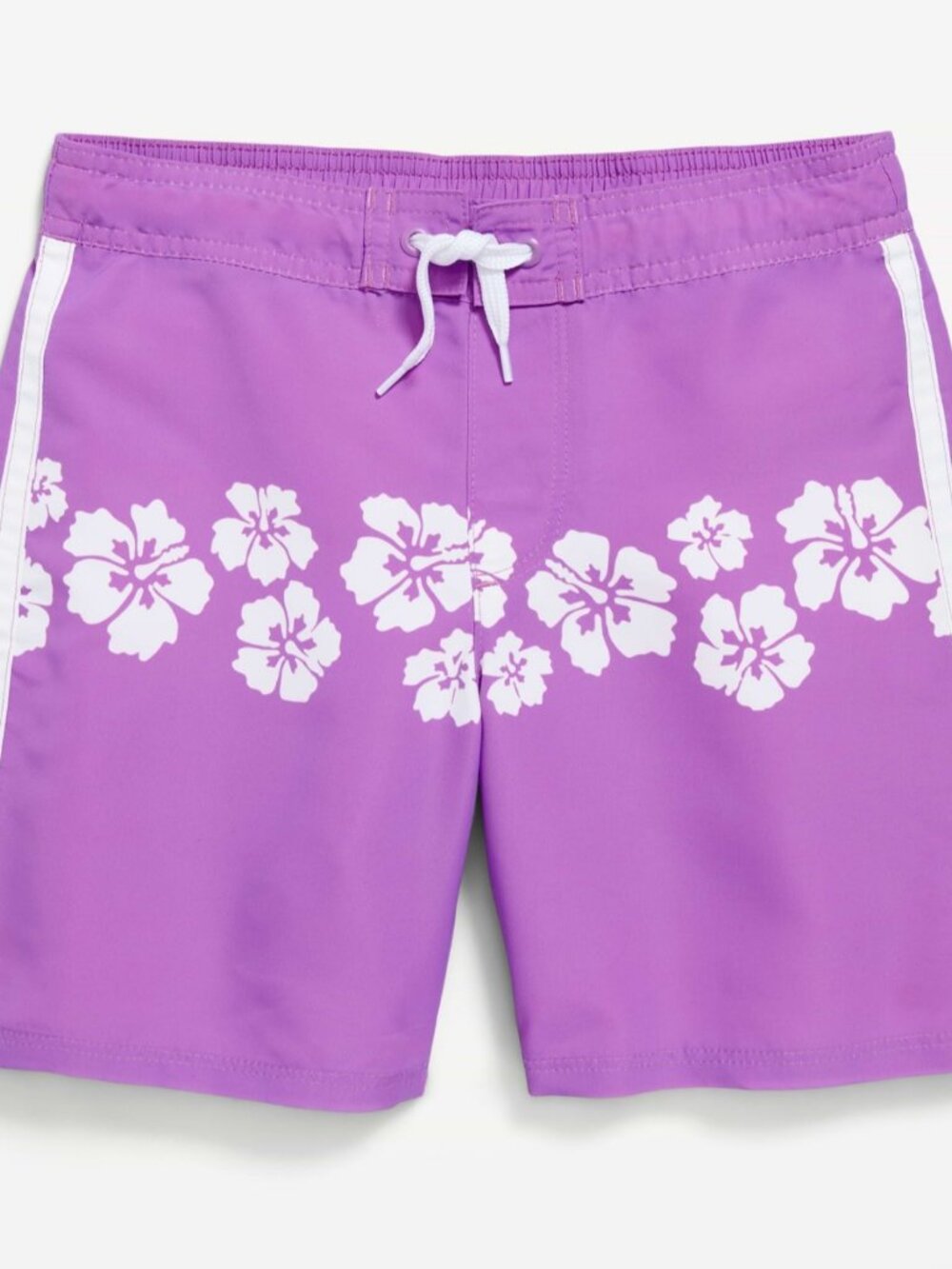 Old Navy Kid Girls Swim Board Shorts Orchid Hibiscus Size Small (6-7) NWT
